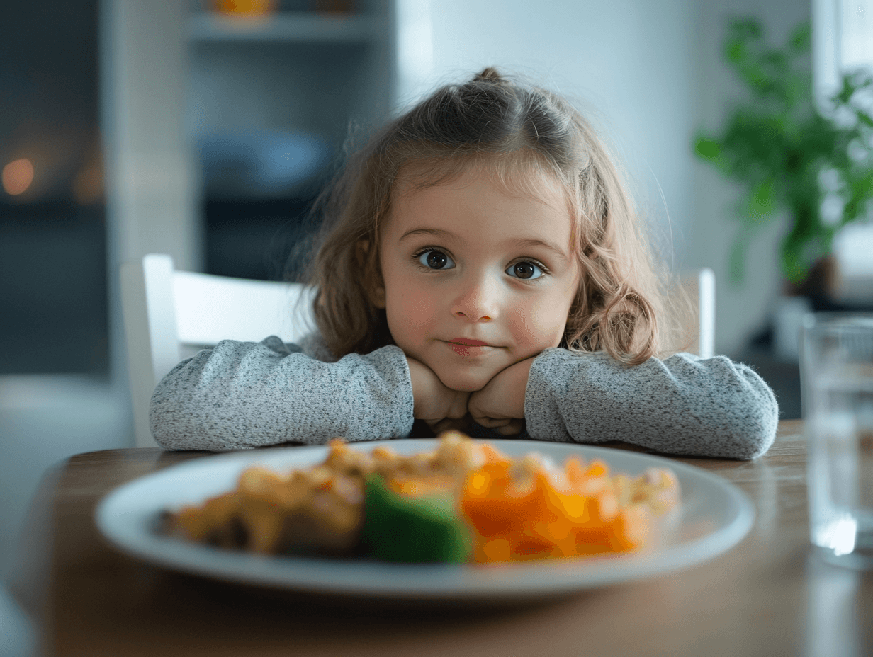 Kid sitting at table