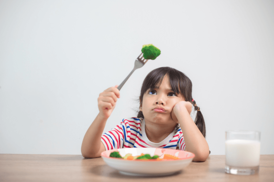 Frustrated parent with picky eater