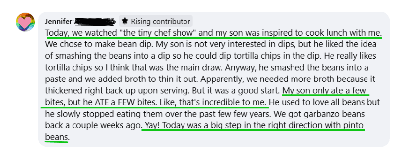 He ate a few bites