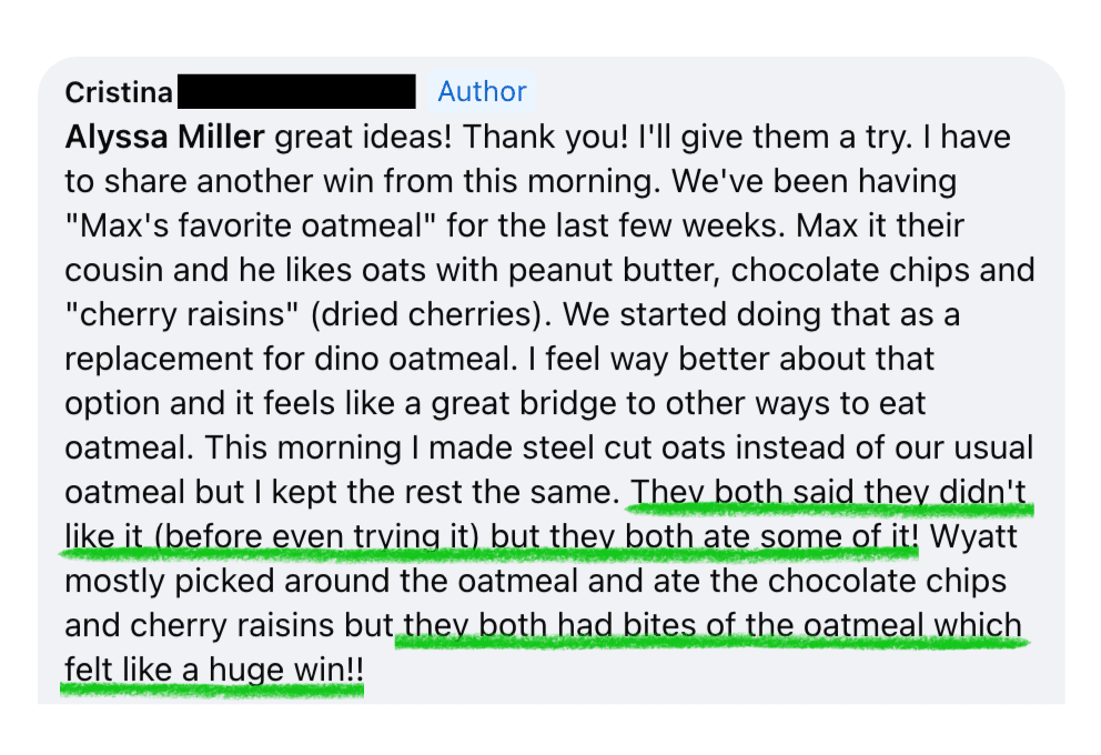 They Both Had Bites of the Oatmeal