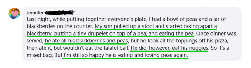 Ate Blackberries & Peas