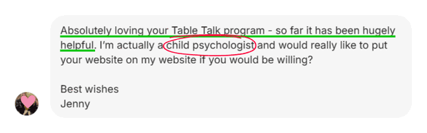 Child Psychologist Absolutely Loving TT