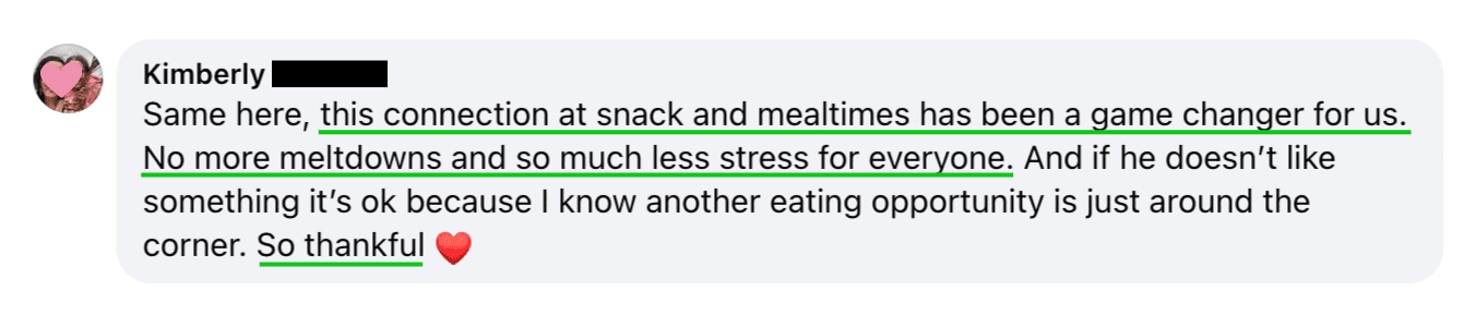 Connection at Snack & Mealtimes Has Been a Game Changer For Us