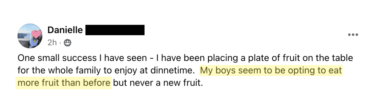 Eating More Fruit Than Before