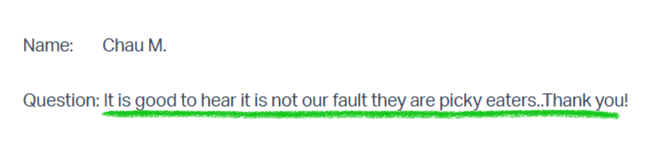 Good to Hear It's Not Our Fault