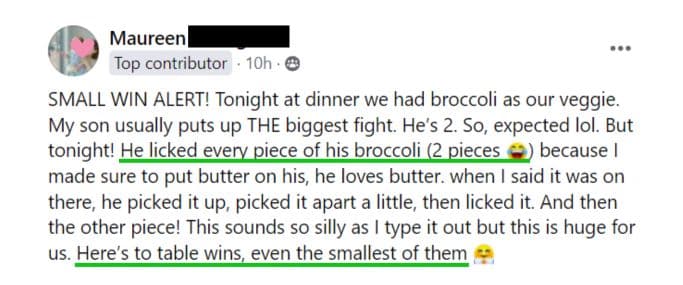 He Licked His Broccoli