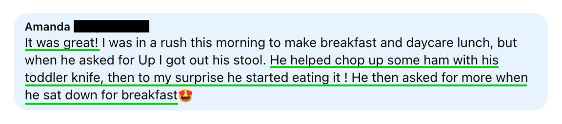 Helped Chop Ham & Started Eating