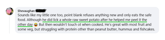 Helped Peel Sweet Potato