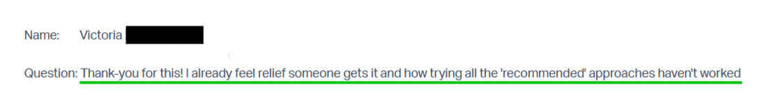 I Already Feel Relief Someone Gets It