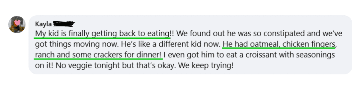 Kid is Finally Getting Back to Eating