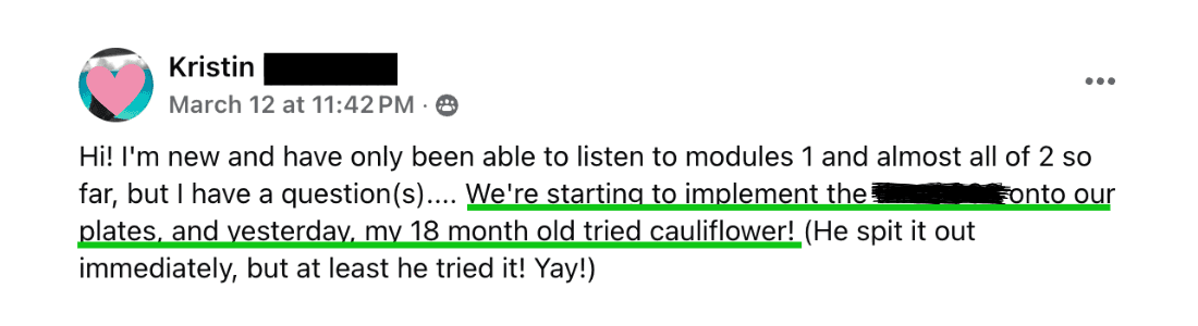 Module 1 & 2 - Tried auliflower