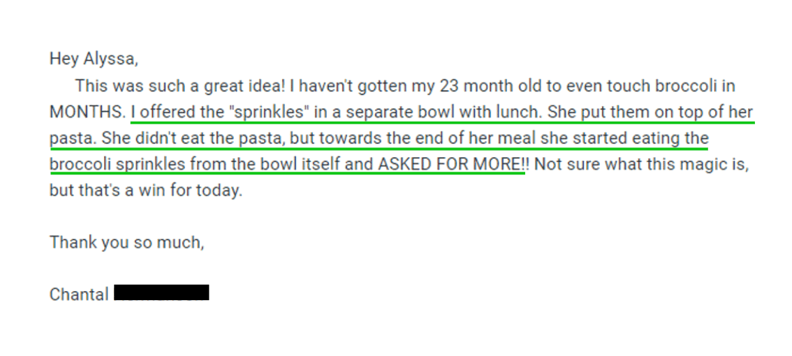 She Ate Broccoli Sprinkles