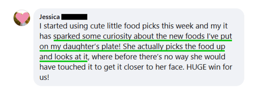 Sparked Curiosity, Touch Food