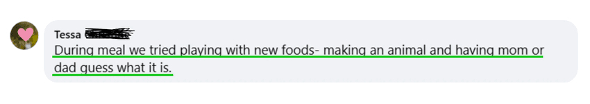 Tried Playing with New Foods