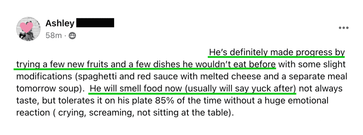 Tries & Smells Food